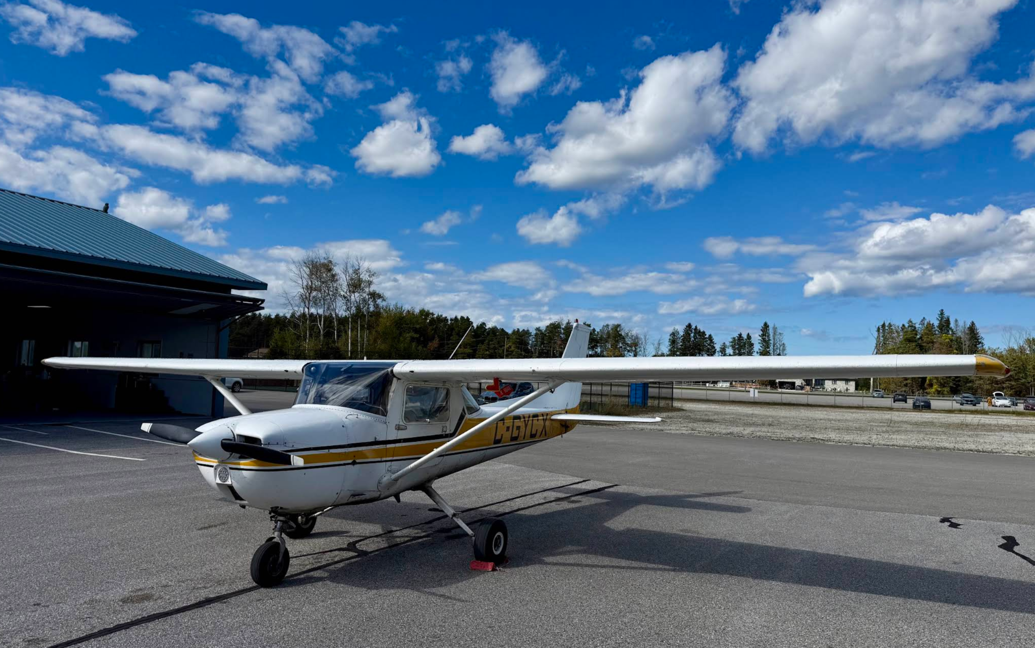 Toronto Aero Cessna C-GYCX outside the hangar under a blue sky